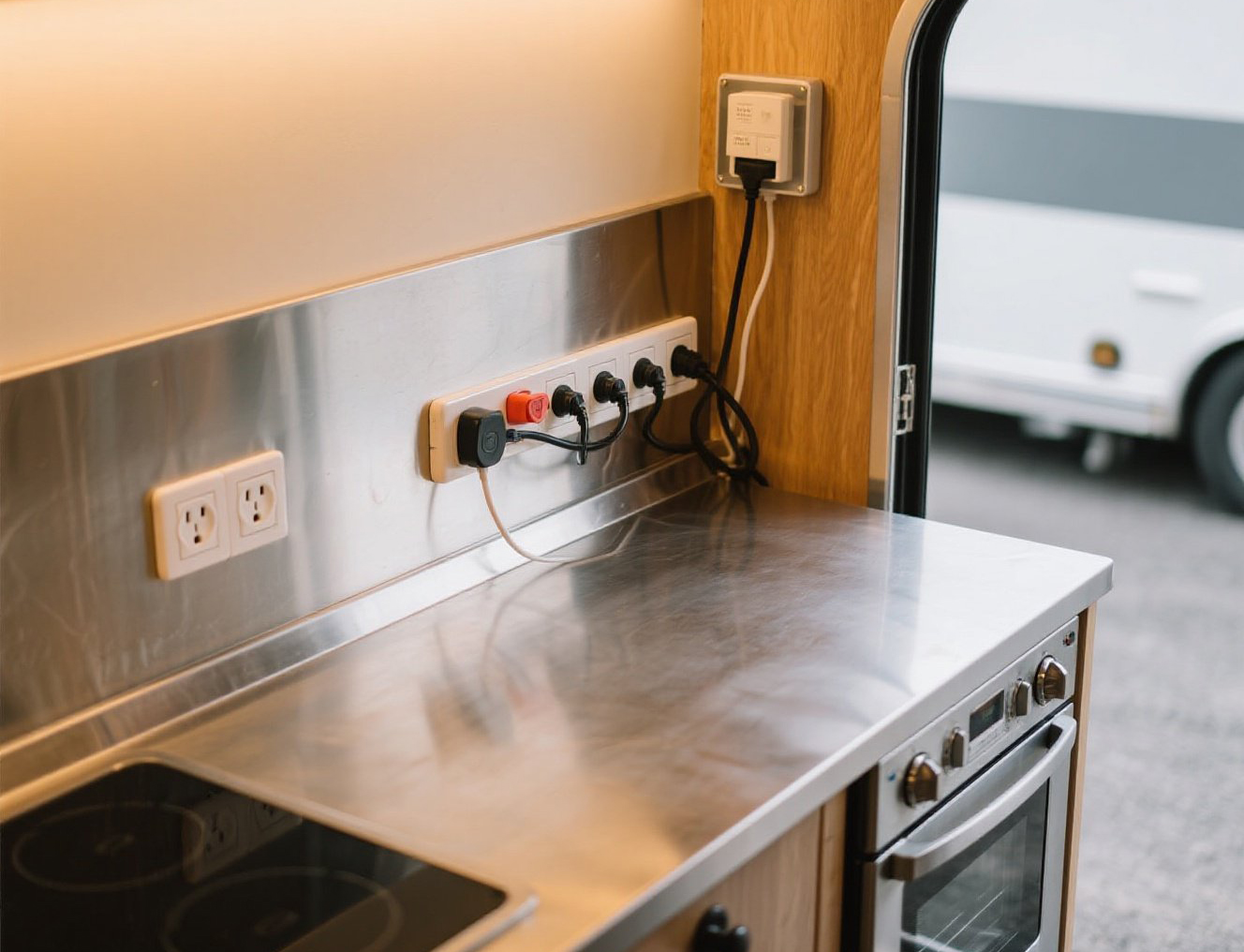 jimeng-2025-07-25-4006-Inside a food trailer showing wall socke...