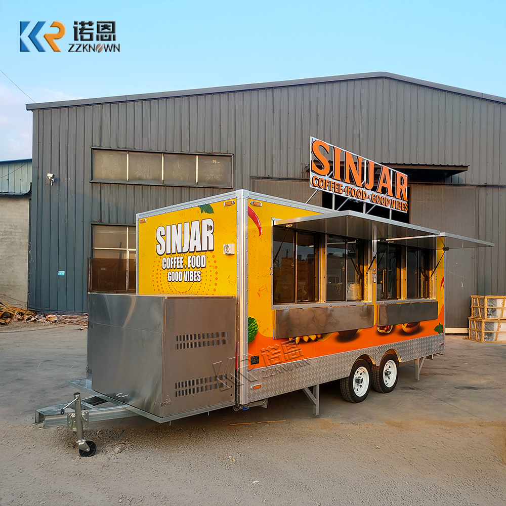 5M Australia Standard Coffee Burger Fries Food Trailer for Sale