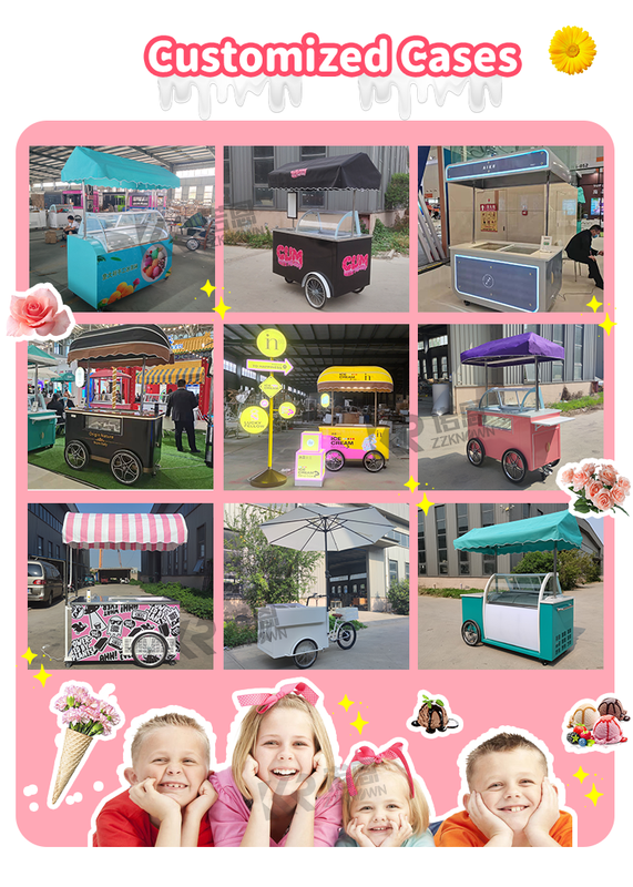 Street Vendor Cart for Sale | Custom Ice Cream Street Cart Manufacturer