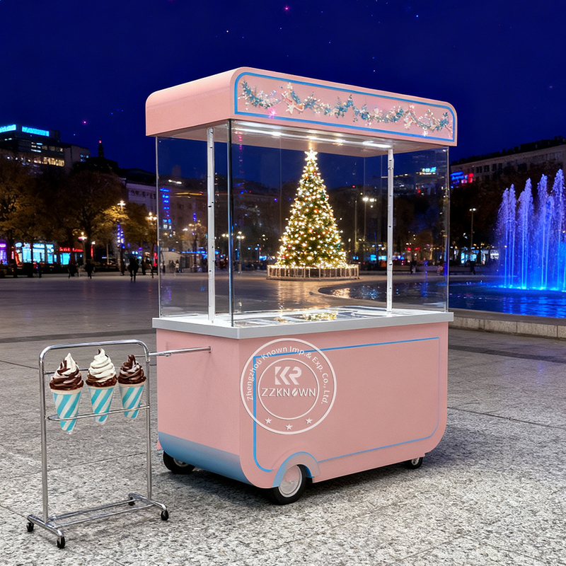 Vintage Design Retro Ice Cream Cart | Mobile Sales | Customizable for European Markets