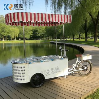 Fast Ice Cream Cart Mobile Food Kiosk Moveable Candy Floss Food Booth With Small Wheels null Wheels