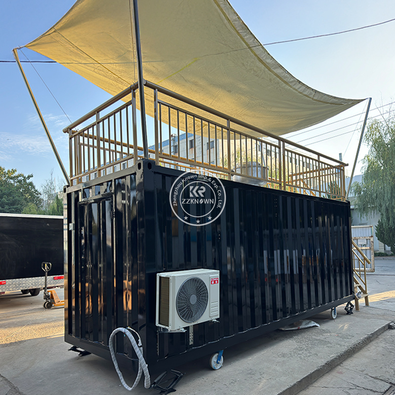 Mobile Container Restaurant with Canopy | ZZKNOWN Custom Food Trucks