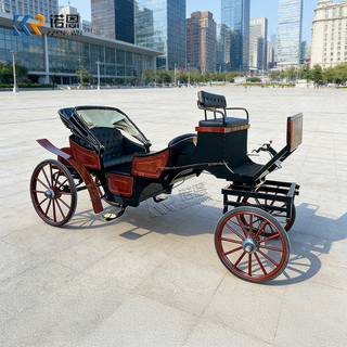 Vintage Wooden Horse Carriage for Sightseeing & Ceremony Use