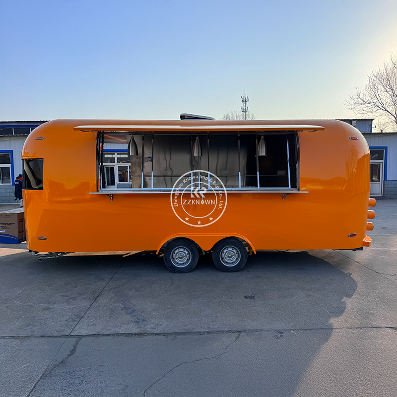ZZKNOWN 2025 Premium Airstream Food Trailer – 5.7m Customizable Mobile Kitchen food truck