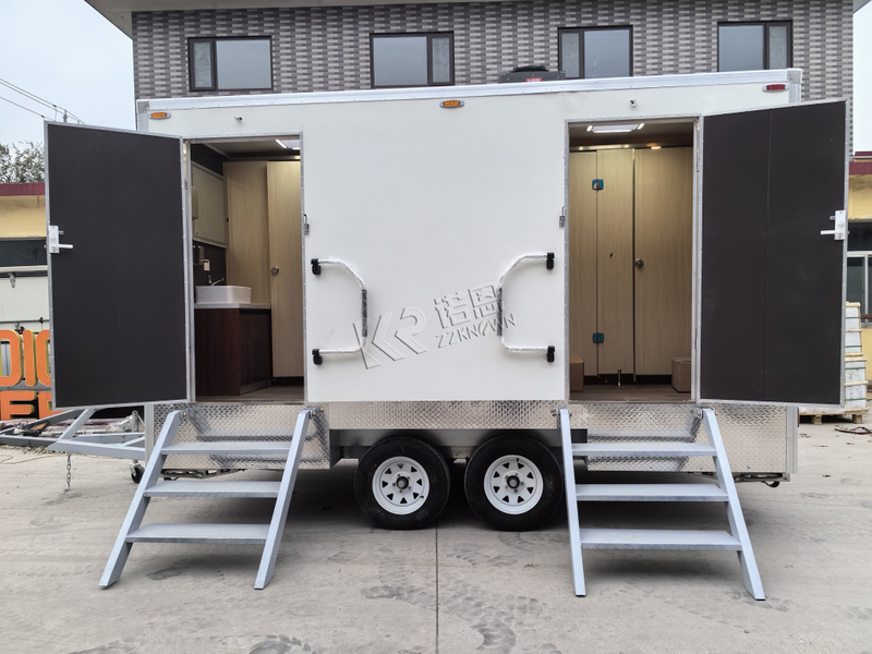 KN-430CS Luxury Bathroom Portable Toilet Mobile Restroom Trailer Outdoor Mobile Toilet Portable Restroom Shower Toilet Trailer for Sale