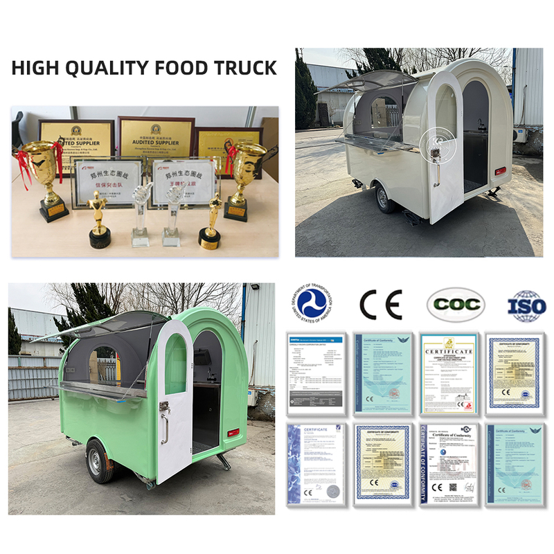 KN-FR-280W Food Carts New Mobile Food Truck In China Factory Price CE DOT Ice Cream BBQ Beer Bar Cafe Shop Fast Food Truck Mobile Kitchen