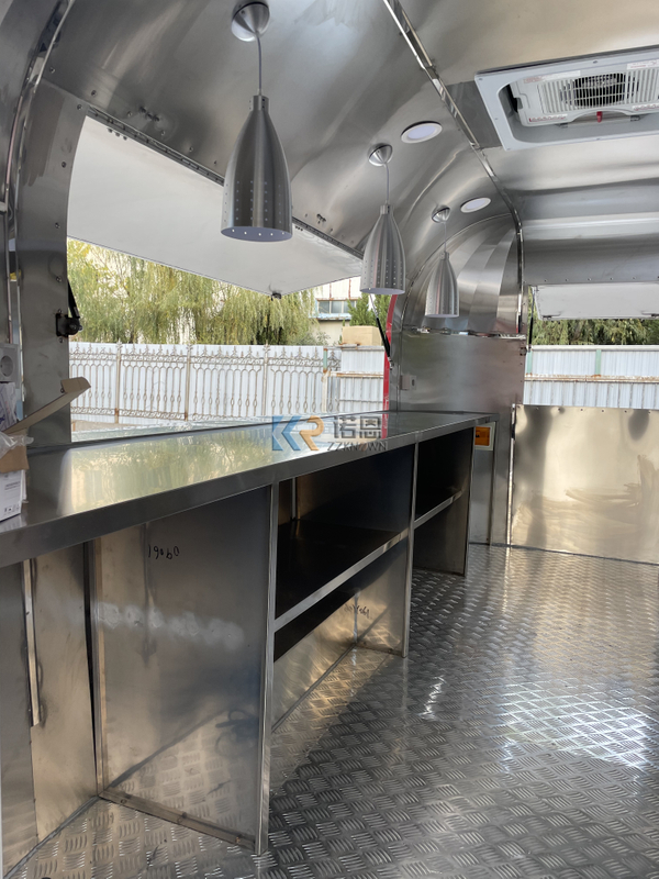 KN-QF-400BT Fully Equipped Mobile Kitchen Food Truck Hot Dog Food Stand Cart Bike Trailer Mobile Fast Stainless Steel Food Trailer
