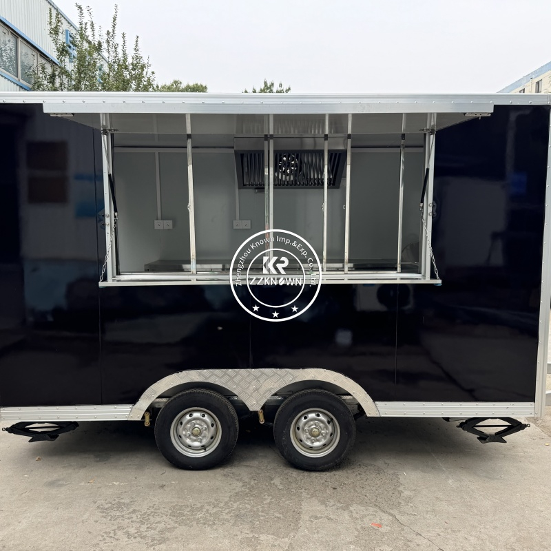 In Stock Fast Shipping 3.6m/11.8ft Square Food Trailer Street Mobile Fast Food Truck With Full Kitchen