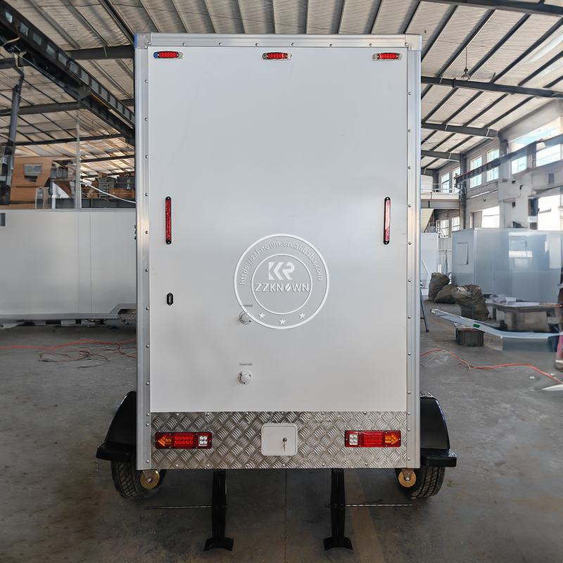 KN-220CS 7.2ft Mobile Portable Toilet Trailer Solar Panel Movable Shower Portable Toilet In Container Trailer For Outdoor