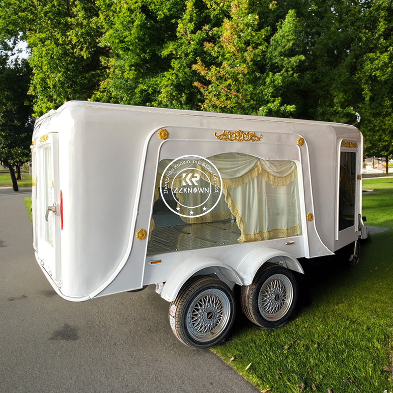 New Style double axle hearse Trailer Metal Material Hearse for Sale Luxurious Exquisite Unique Design funeral hearse car
