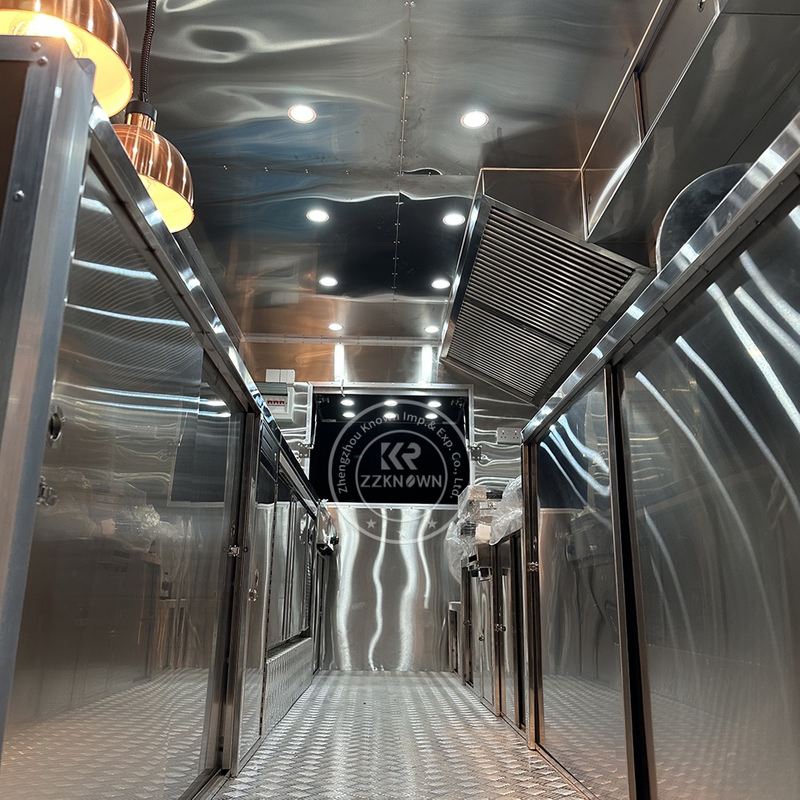 4M CE Certified Dual Axle Food Trailer for Fish & Chips, Asian Street Food, Vegan Meals