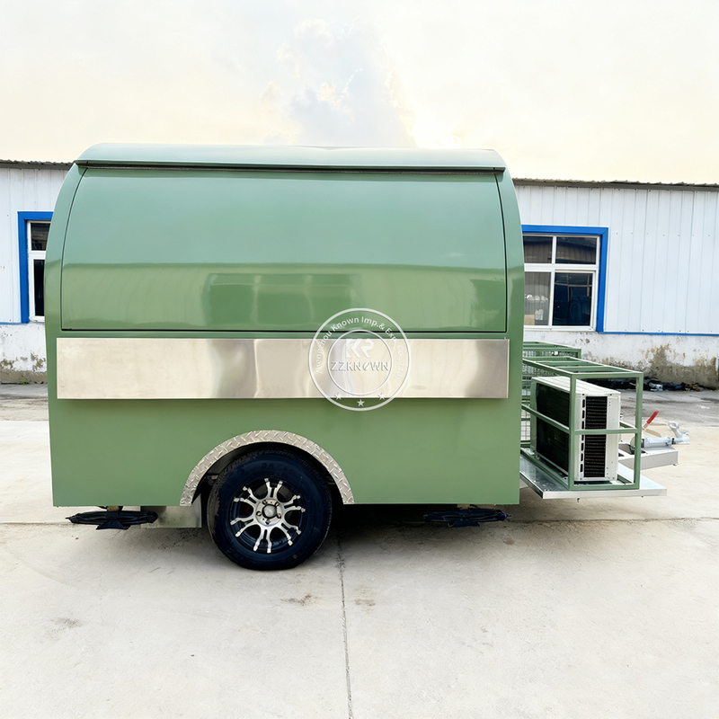 2.5M Custom Mini Food Trailer | Stainless Steel Mobile Snack Cart for Sale