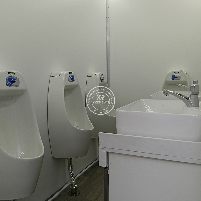 ​20FT Custom Blue Container Toilets – Durable & Fully Equipped Mobile Restroom by ZZKNOWN