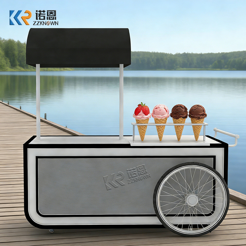 Hand-push food cart suitable for snacks