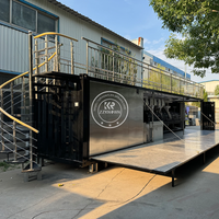 Shipping Container Restaurant for Sale - Customizable Double-Decker Container Restaurant with Spiral Staircase & Expandable Platform