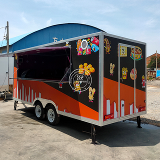 ZZKNOWN 5-Meter Purple Square Food Trailer – Fully Customized Mobile Kitchen