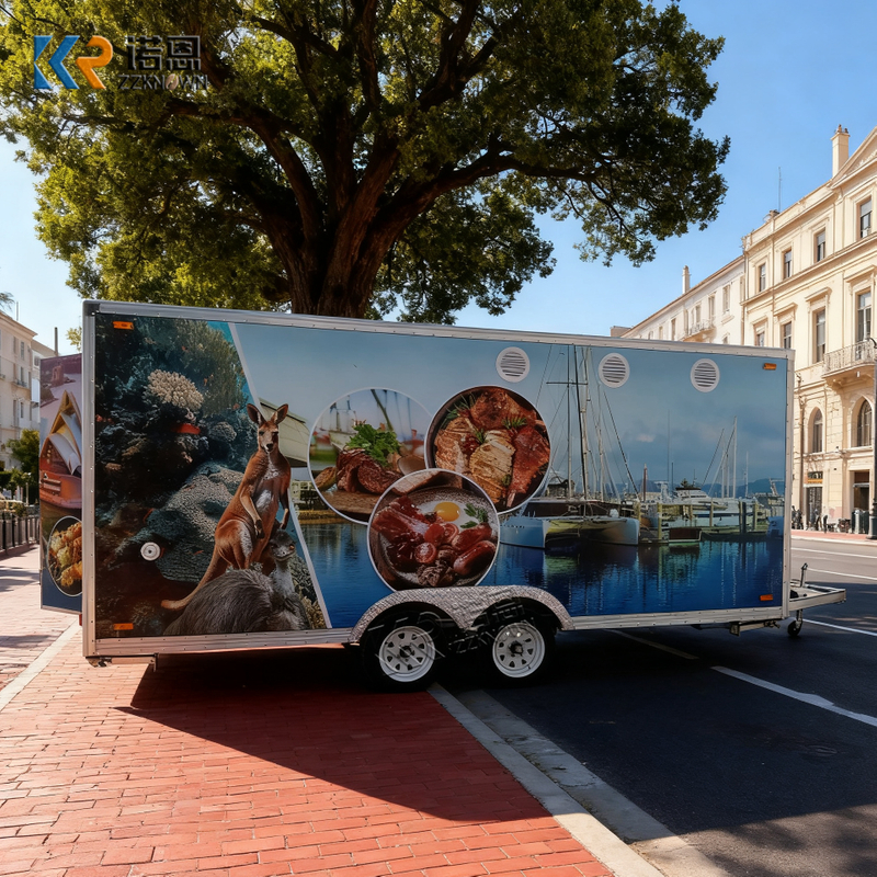 Custom Seafood BBQ Food Trailer | Mobile Grilled Food Trailer for Business