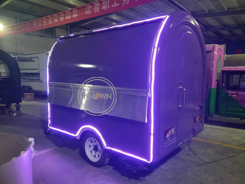 Most Popular Food Trailer Top Quality 250cm Two Wheels Food Truck Van Trailer Cart for Sale 