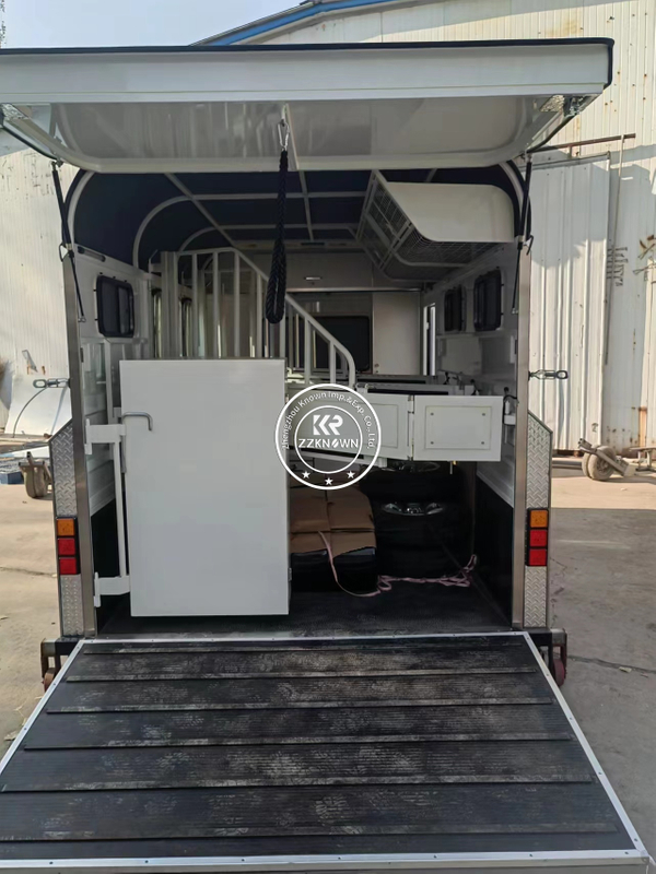 2HAL-D Two horse angle load Deluxe Best Price 2 Horse Trailer Float with Living Area Ready For Sale