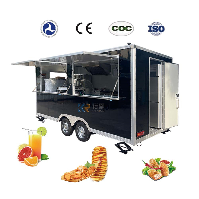 KN-FK-400S Australian Standard Food Trailer Food Cart Cooking Trailer Kiosk Food Concession Trailers