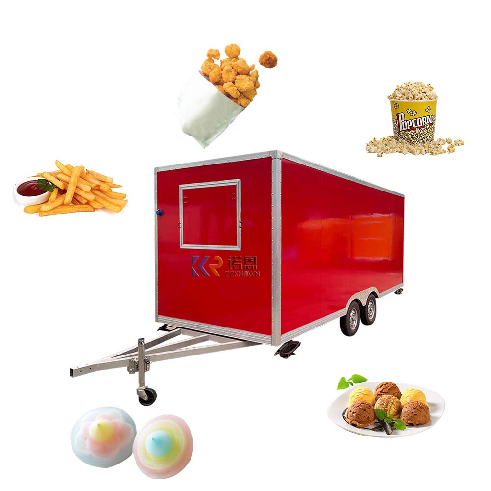 KN-FS-490 Food Display Food Trailer With Deep Fryer Carts Mobile ...