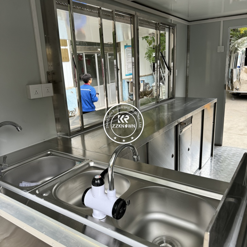 In Stock Fast Shipping 3.6m/11.8ft Square Food Trailer Street Mobile Fast Food Truck With Full Kitchen