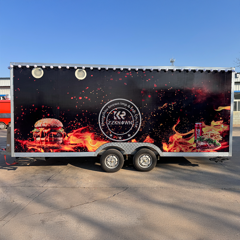 Fully Equipped Hamburger Fast Food Mobile Food Truck Trailers for Sale