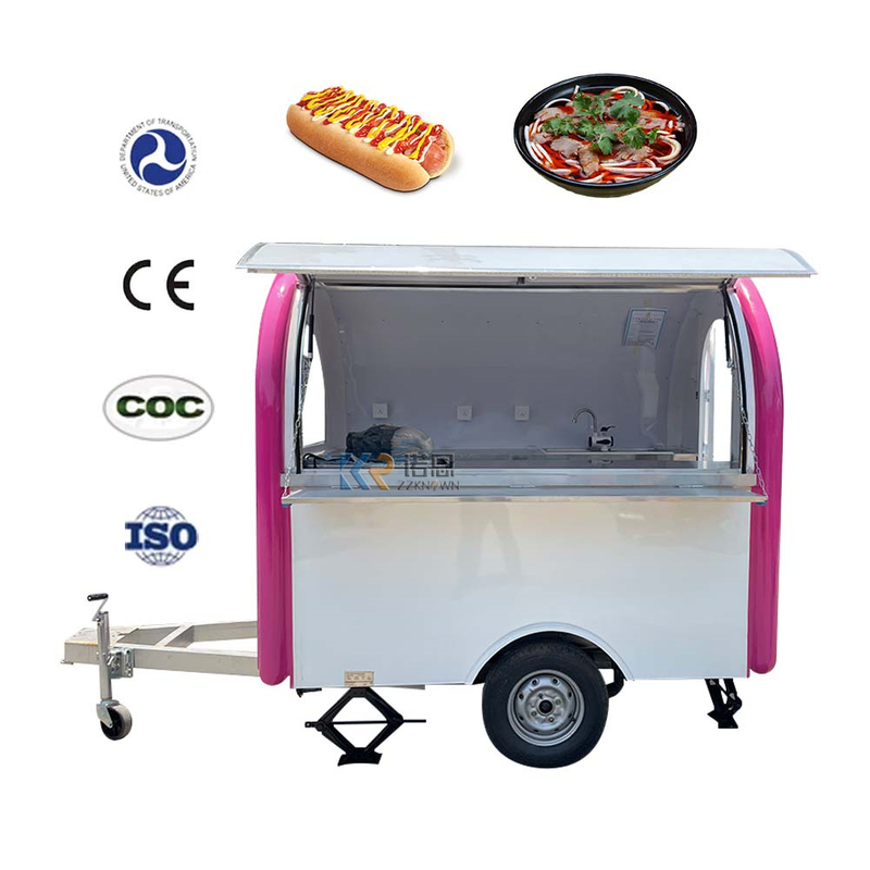 Street Fast Food Trucks Breakfast Snack Ice Shop Mobile Kitchen Food Trailer For Sale