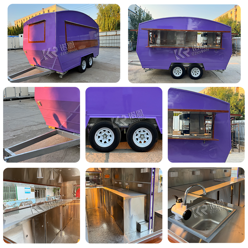 13ft Customized Catering Van with Cooking Equipment Commercial food Truck trailer mobile dining car food trailers