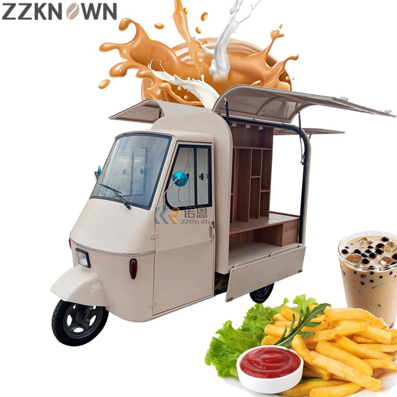 CE Approved Ape Electric Tricycle Food Truck Outdoor Street Mobile Hot Dog Vending Carts