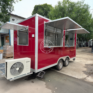 Hot-Selling 4m Red Square Food Truck for Sale – Limited Offer