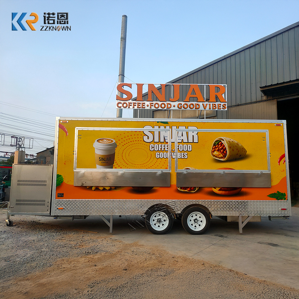 5M Australia Standard Coffee Burger Fries Food Trailer for Sale