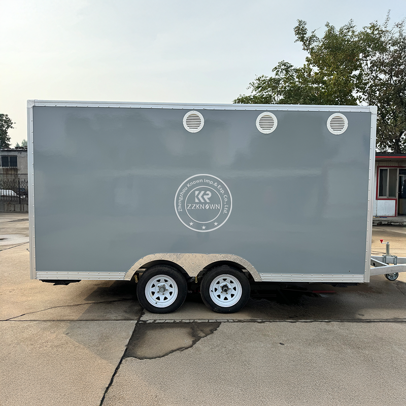 4-Meter Square Food Trailer brand new food truck for sale - Premium FRP & Stainless Steel Concession Trailer