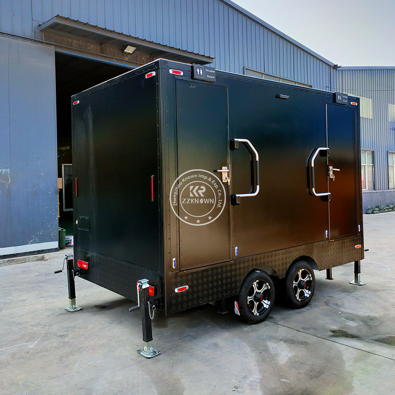 3.5M Portable Toilet Trailer | 4-Room Mobile Restroom for Weddings & Events