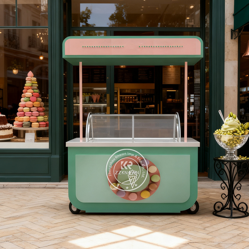 Vintage Design Retro Ice Cream Cart | Mobile Sales | Customizable for European Markets