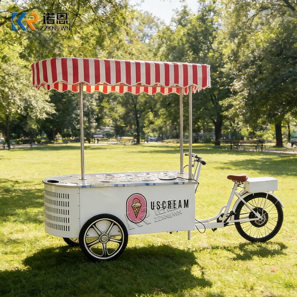 Fast Ice Cream Cart Mobile Food Kiosk Moveable Candy Floss Food Booth With Small Wheels null Wheels