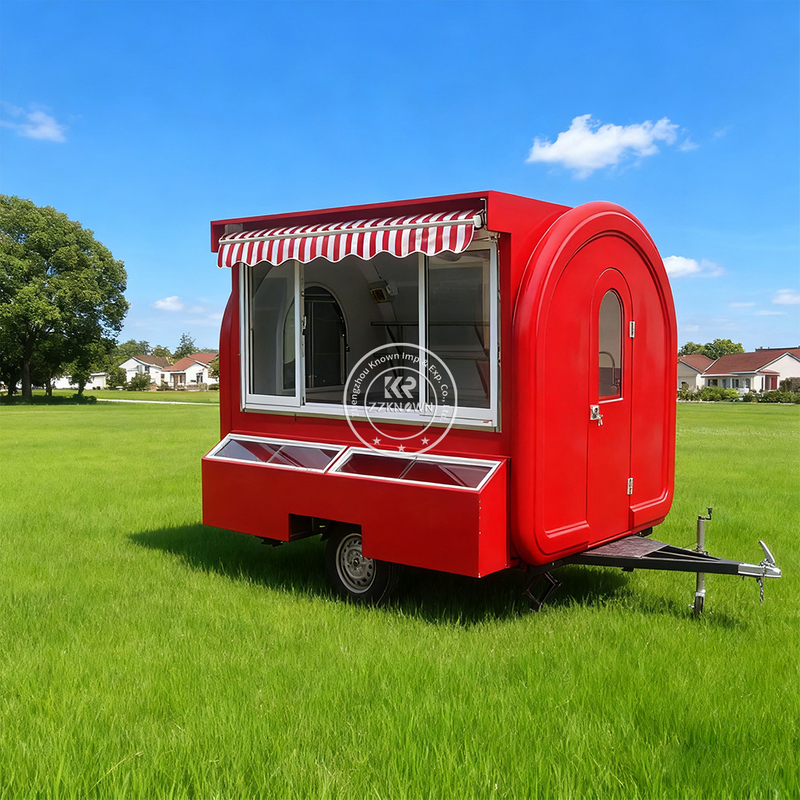 Custom Snack Cart | Mobile Food Trailer with Stainless Steel Kitchen