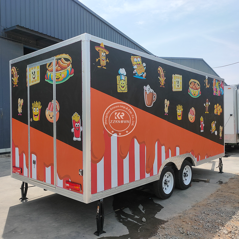 ZZKNOWN 5-Meter Purple Square Food Trailer – Fully Customized Mobile Kitchen