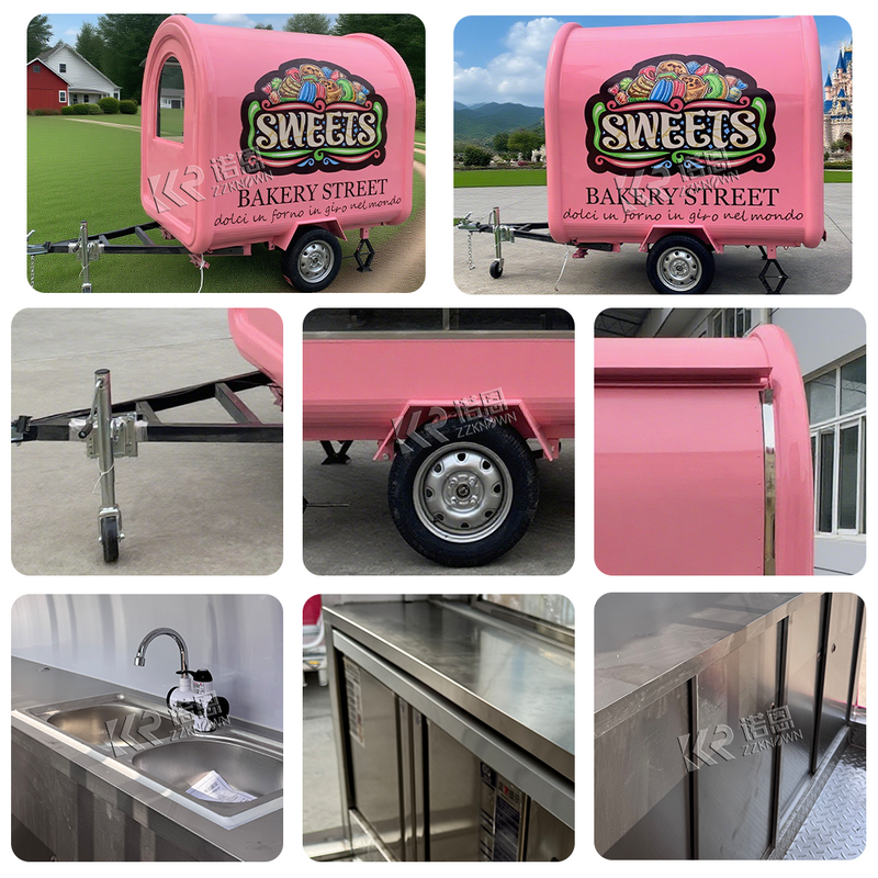 Mobile Ice Cream Cart | Dessert Kiosk Food Truck Trailer | Concession Stand for Sale