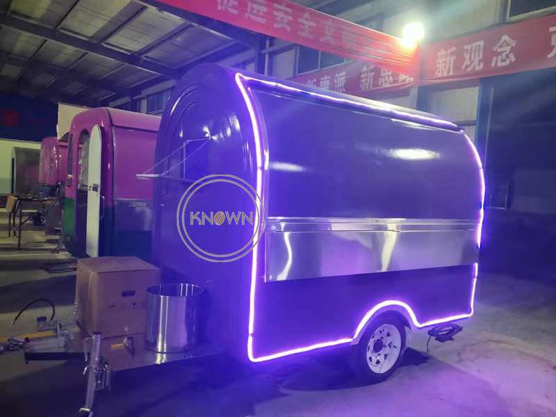 Most Popular Food Trailer Top Quality 250cm Two Wheels Food Truck Van Trailer Cart for Sale 