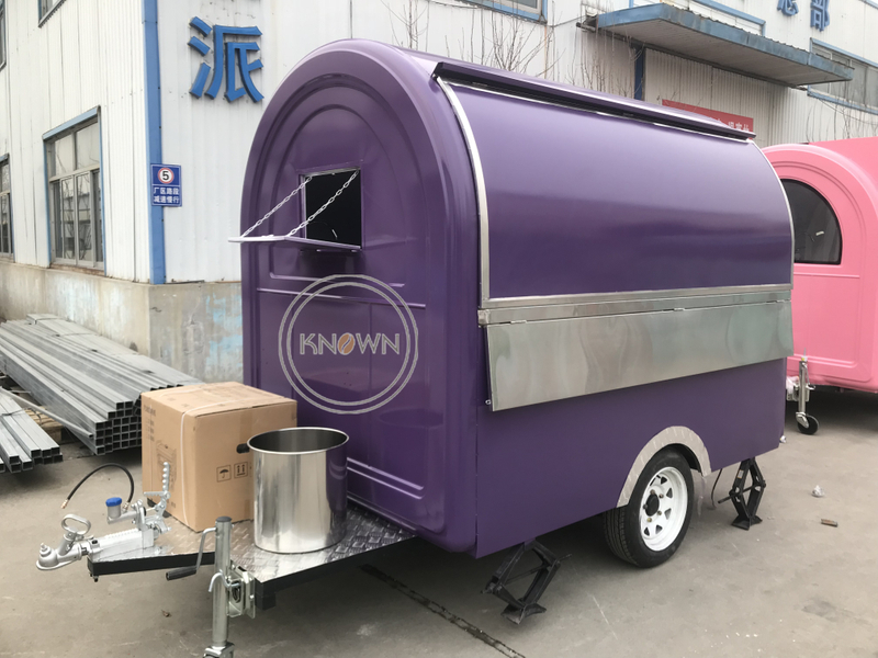 Most Popular Food Trailer Top Quality 250cm Two Wheels Food Truck Van Trailer Cart for Sale 