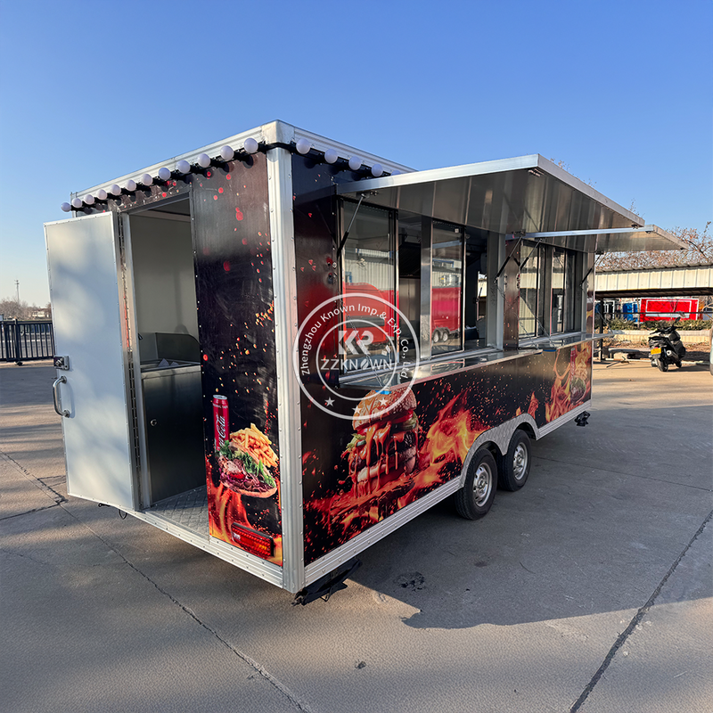 Fully Equipped Hamburger Fast Food Mobile Food Truck Trailers for Sale