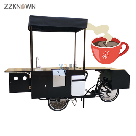 New Design Outdoor Street Commercial Coffee Bicycle with Water Supply System Retro Coffee Bicycle