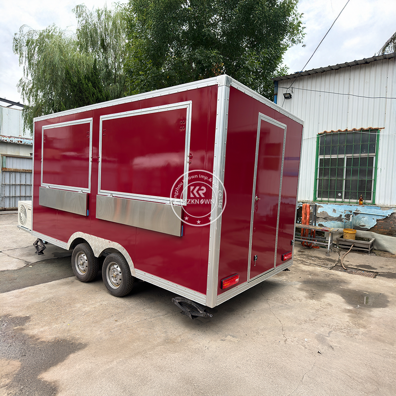Hot-Selling 4m Red Square Food Truck for Sale – Limited Offer