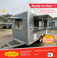 4-Meter Square Food Trailer brand new food truck for sale - Premium FRP & Stainless Steel Concession Trailer