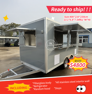 4-Meter Square Food Trailer brand new food truck for sale - Premium FRP & Stainless Steel Concession Trailer