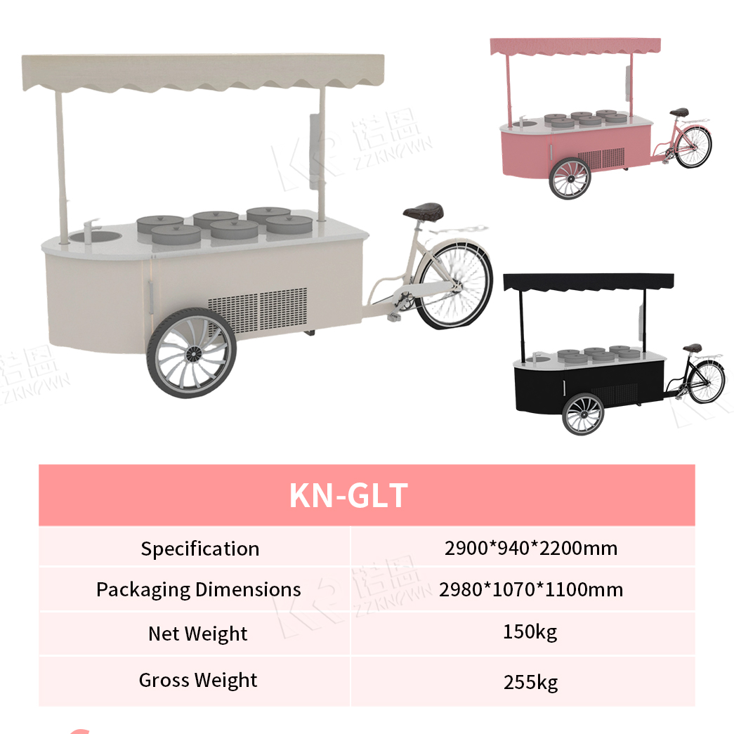 Fast Ice Cream Cart Mobile Food Kiosk Moveable Candy Floss Food Booth With Small Wheels null Wheels