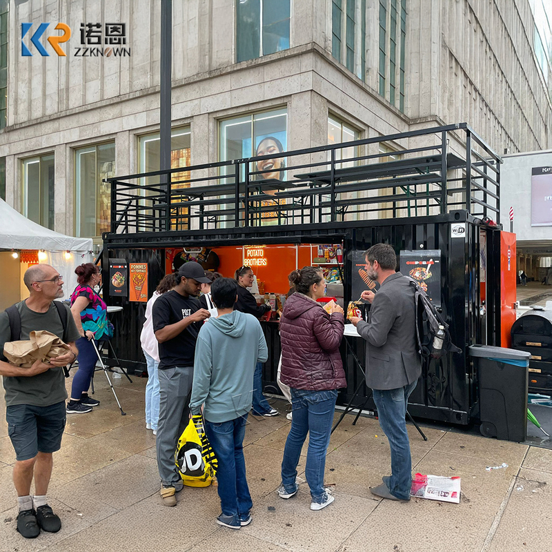 5.7M Double Deck Container Restaurant – Modern Two-Story Food Container with Rooftop Terrace