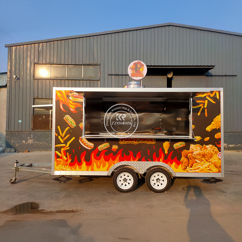 Custom 4m Pink Burger Food Truck Trailer for Sale | ZZKNOWN Manufacturer
