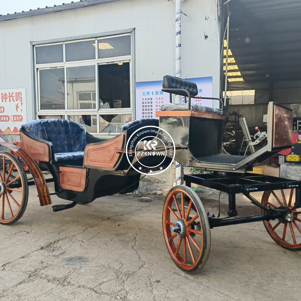Vintage Wooden Horse Carriage for Sightseeing & Ceremony Use